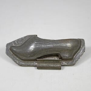 Vintage Antique Metal Chocolate Candy Mold French Sabot Shoe Slipper Clog 3"